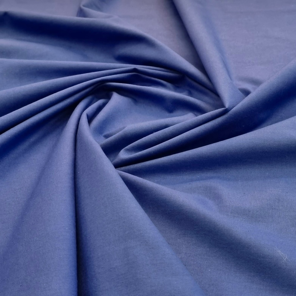 Bavlněná látka uni - královská modrá 160 obšít okraje a našít stužku 5cm