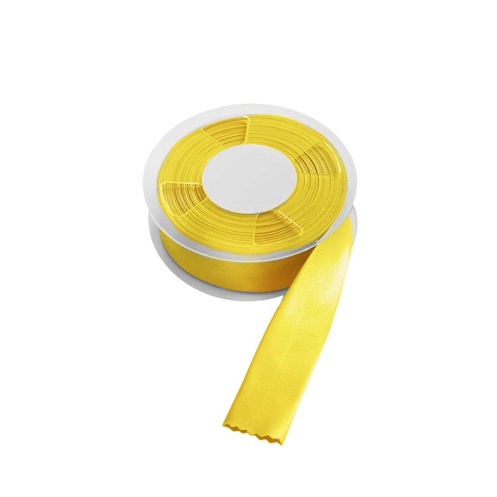 Saténový šikmý proužek 30 mm - žlutá